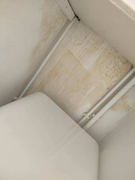 Zone sinistrée par un dégât des eaux